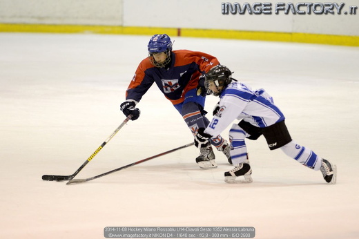 2014-11-08 Hockey Milano Rossoblu U14-Diavoli Sesto 1352 Alessia Labruna